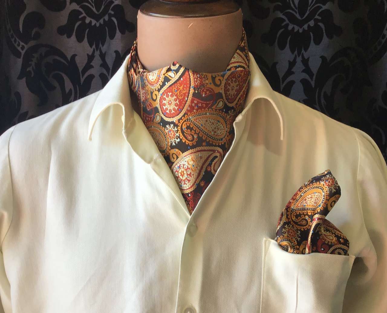 PAISLEY CRAVAT & POCKET SQUARE Bowties, Cravats, Ties New Zealand